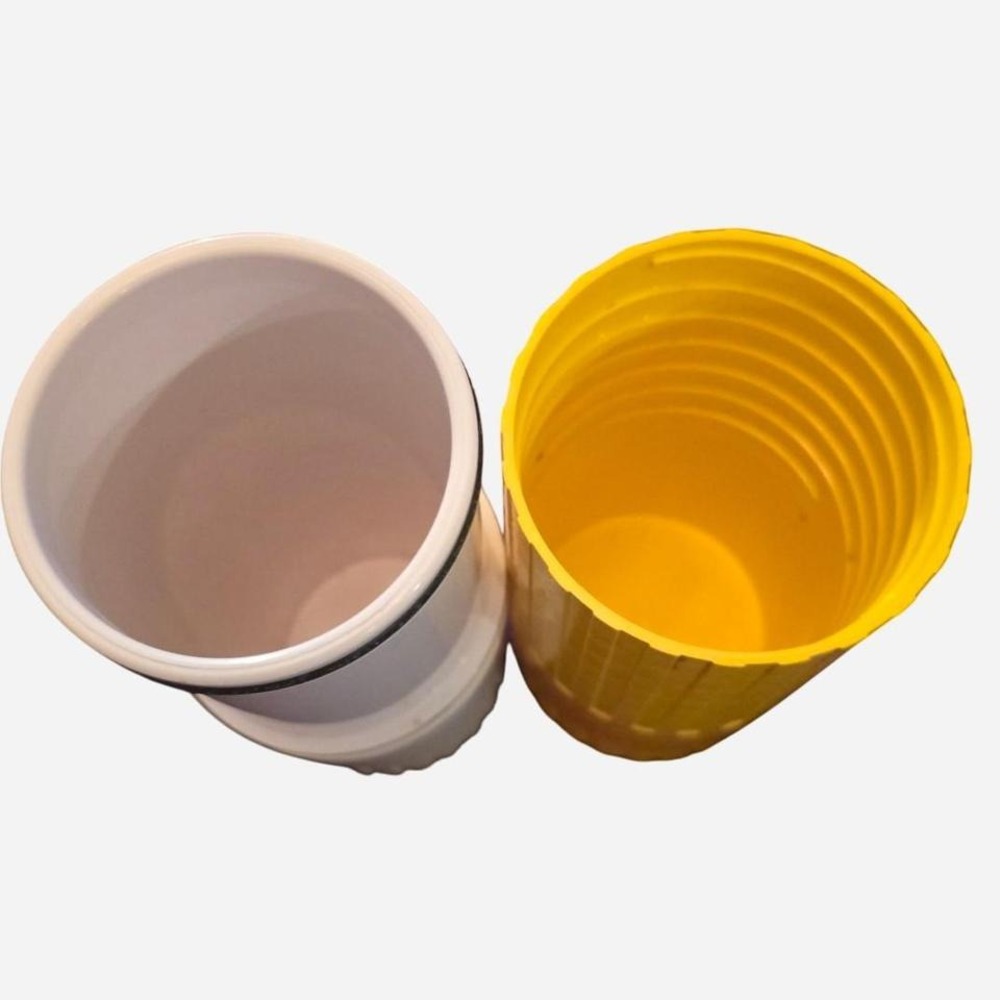 70s tennis ball saver - yellow and orange plastic‎ container - Picture 5 of 6
